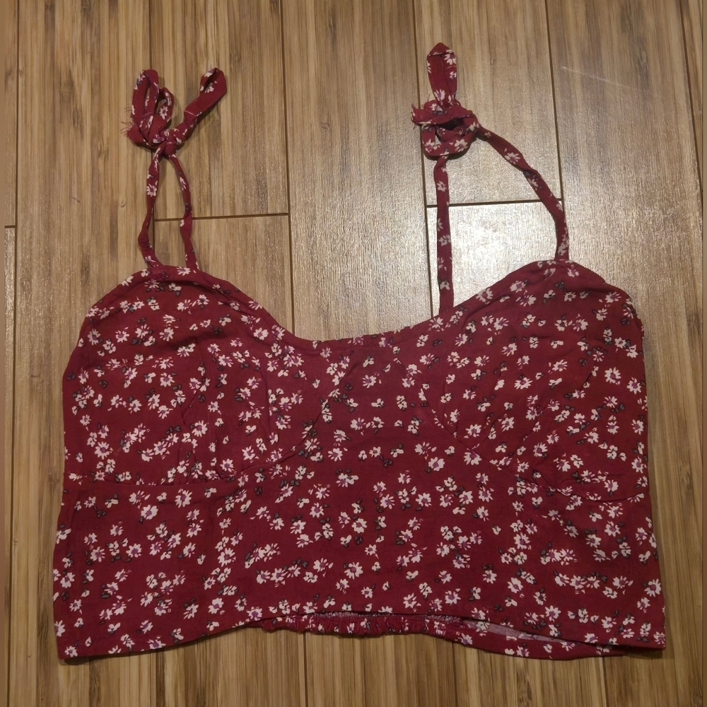 Melrose Place Floral Red Women's Top